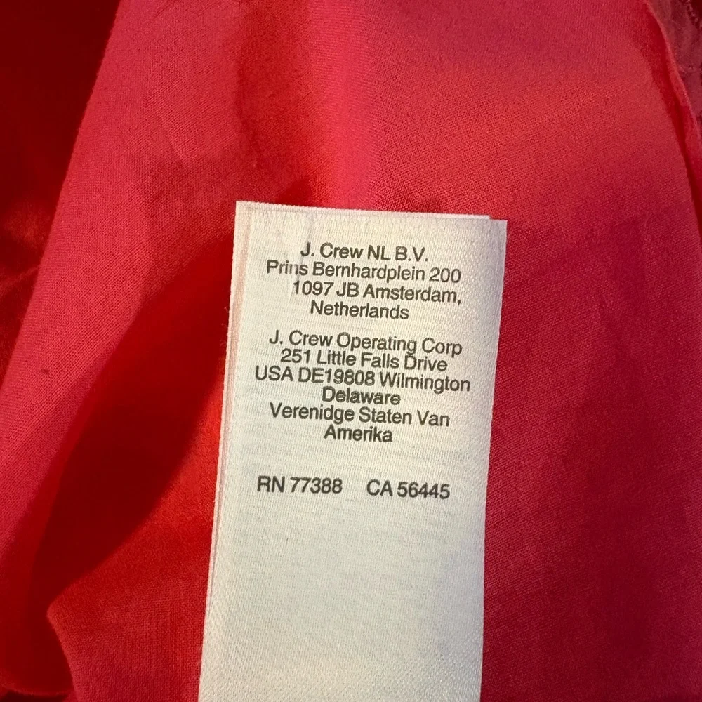 J. Crew Vibrant Coral Eyelet Midi Dress